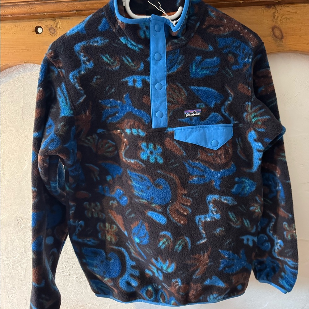 Patagonia Synchilla Blue and Brown Fleece